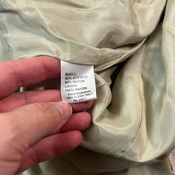 Kenar Feminine Floral Sheath Dress Brown Cream Sleeveless Lined Sz 6 - Picture 9 of 9